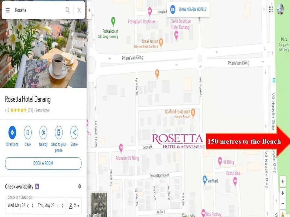 Rosetta Beach Hotel & Apartment Da Nang 3*,